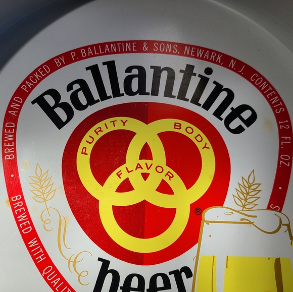 Vintage Ballantine Beer Metal Serving Tray - Picture 2 of 10